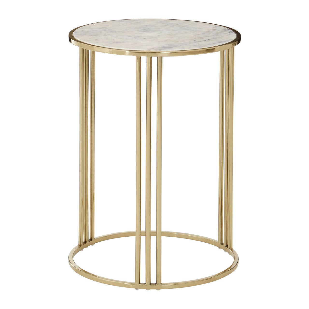 Marble Gold Round Side Table
