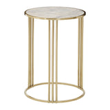 Marble Gold Round Side Table