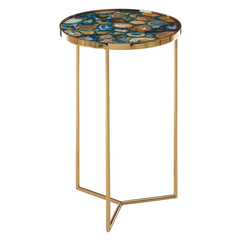 Blue Agate Gold Frame Side