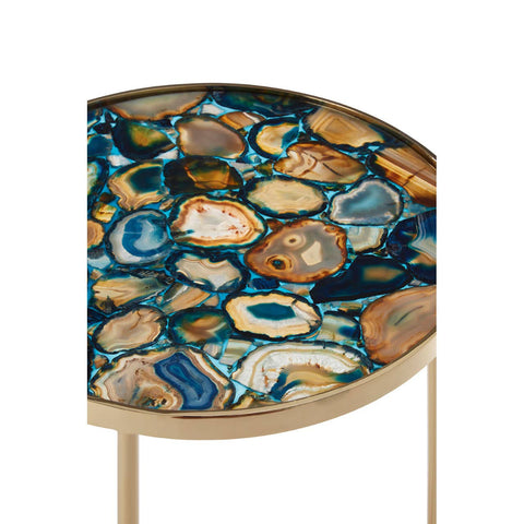 Blue Agate Gold Frame Side