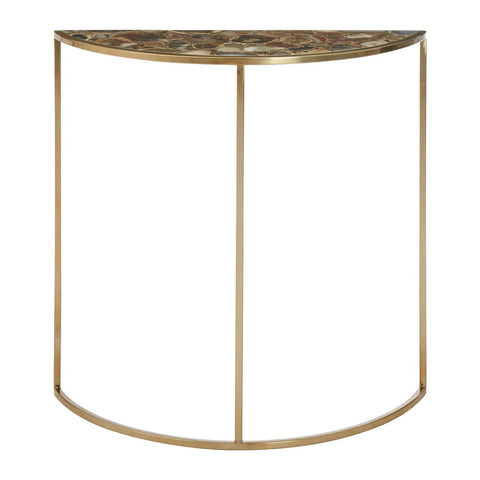 Agate Crescent Console Table