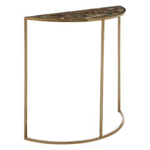Agate Crescent Console Table