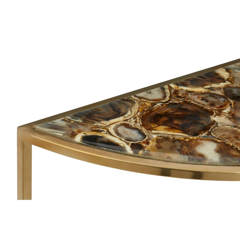 Agate Crescent Console Table