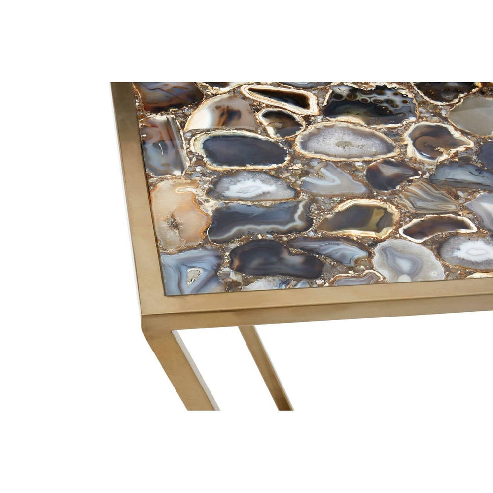 Golden Frame Blue Agate Console