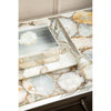 White Agate Steel Console Table