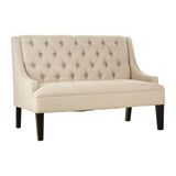 Classic Linen Upholstered Bench