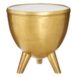 Brass Finish Marble Top Table