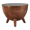 Copper Marble Top Iron Table