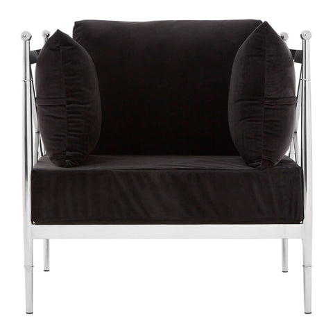 Luxe Silver Velvet Chair