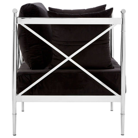 Luxe Silver Velvet Chair