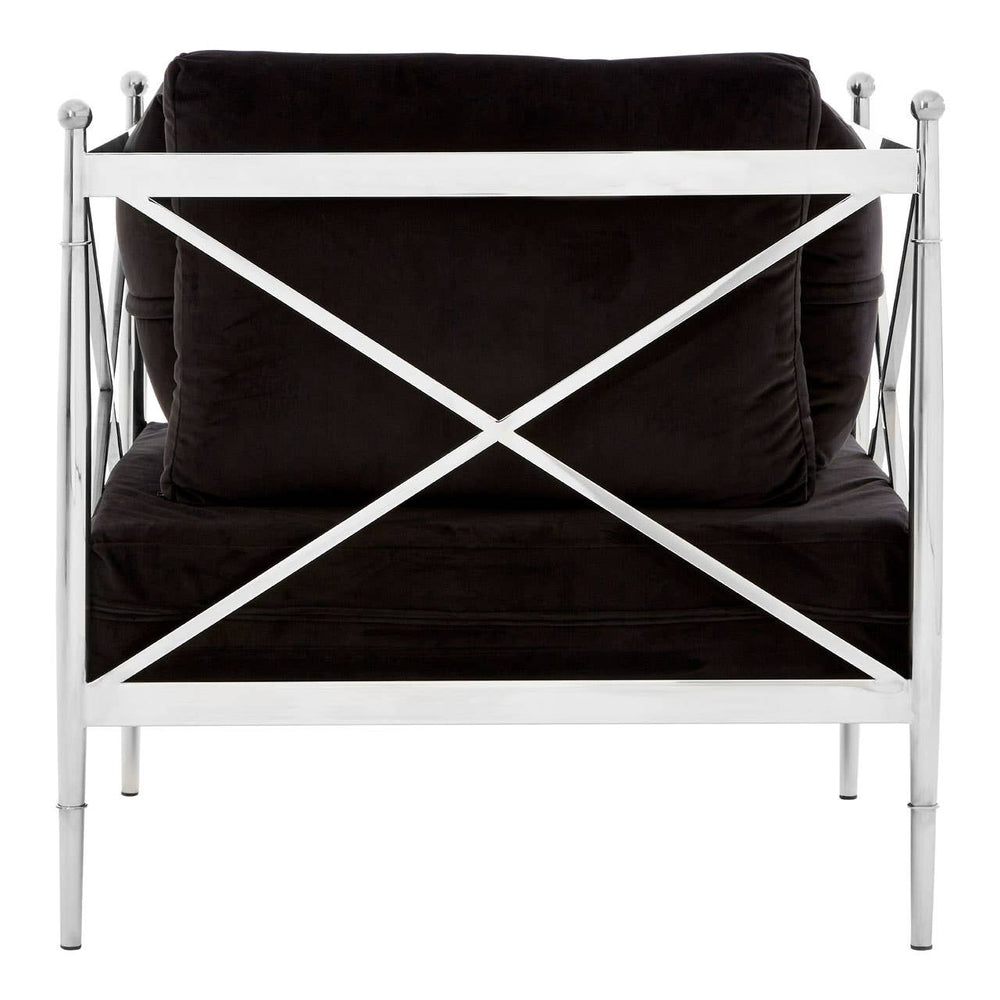 Luxe Silver Velvet Chair