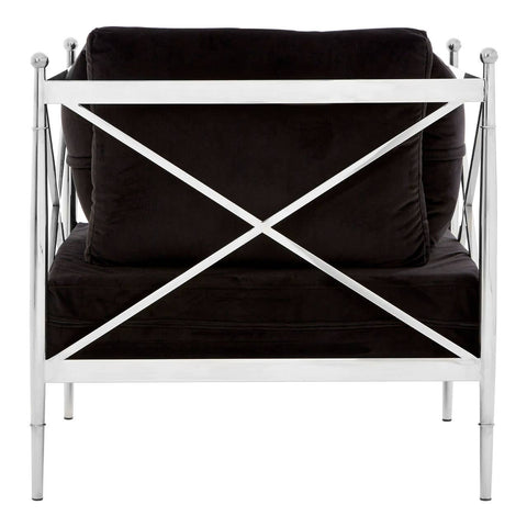 Luxe Silver Velvet Chair