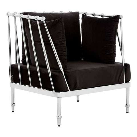 Luxe Silver Velvet Chair