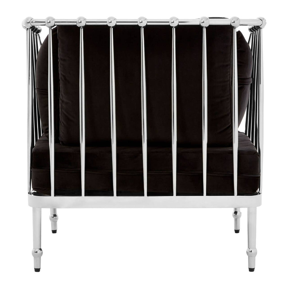 Luxe Silver Velvet Chair