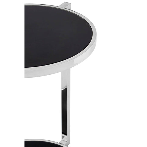 Rounded Tiered Glass Side Table