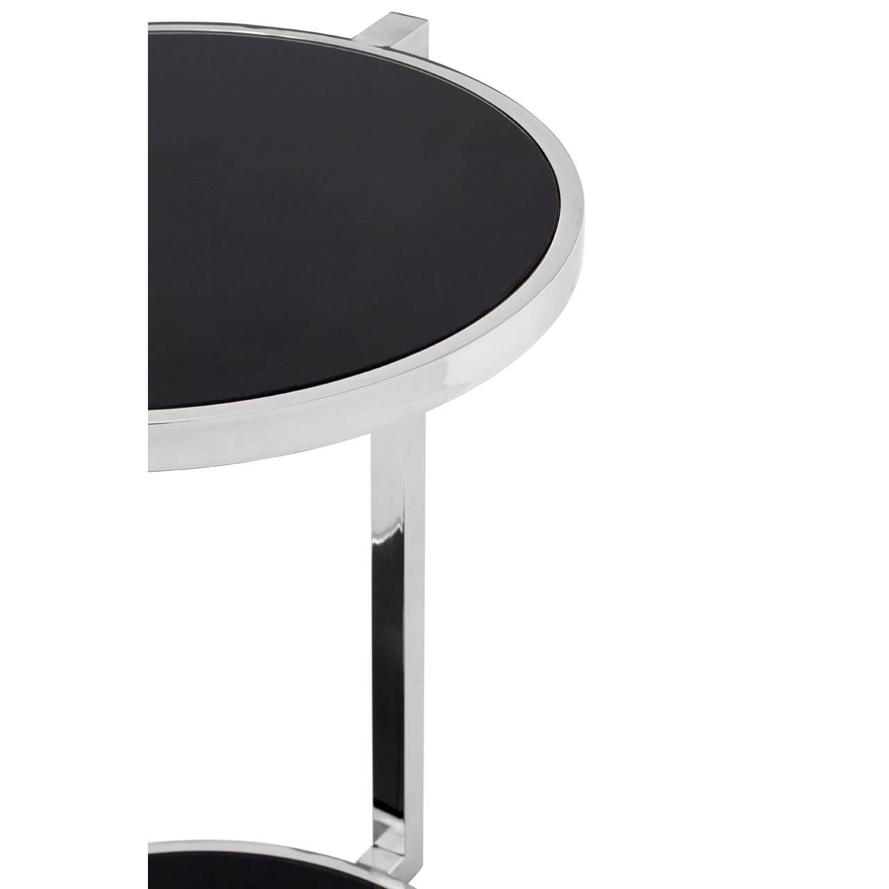 Rounded Tiered Glass Side Table