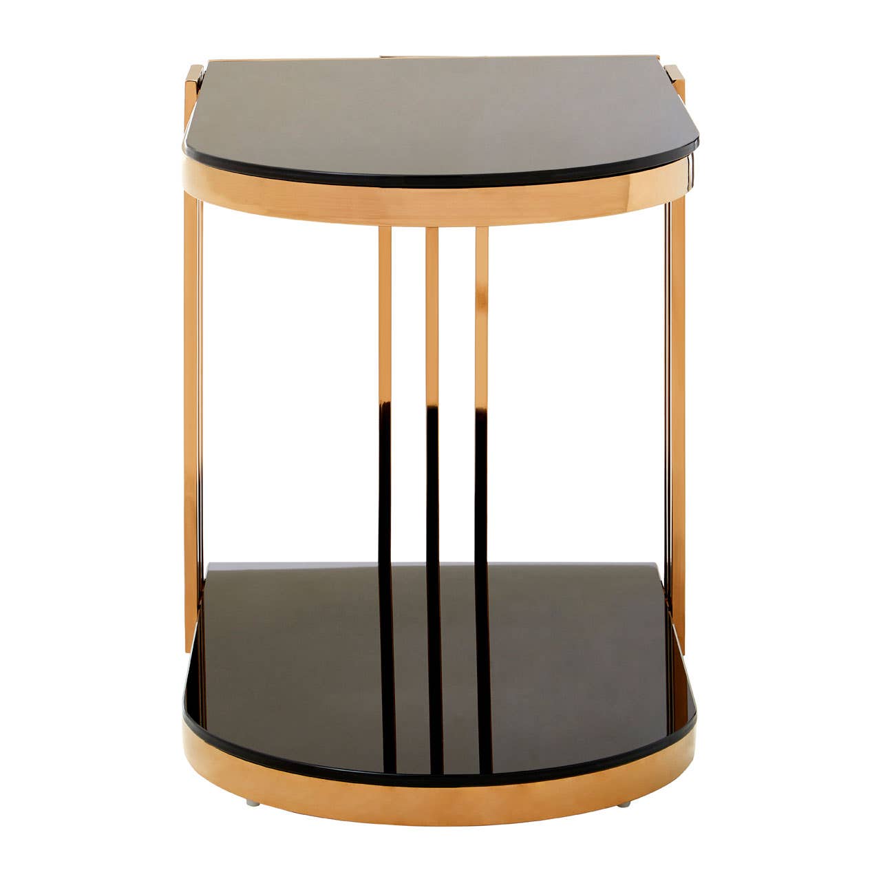 Rose Gold Glass Side Table