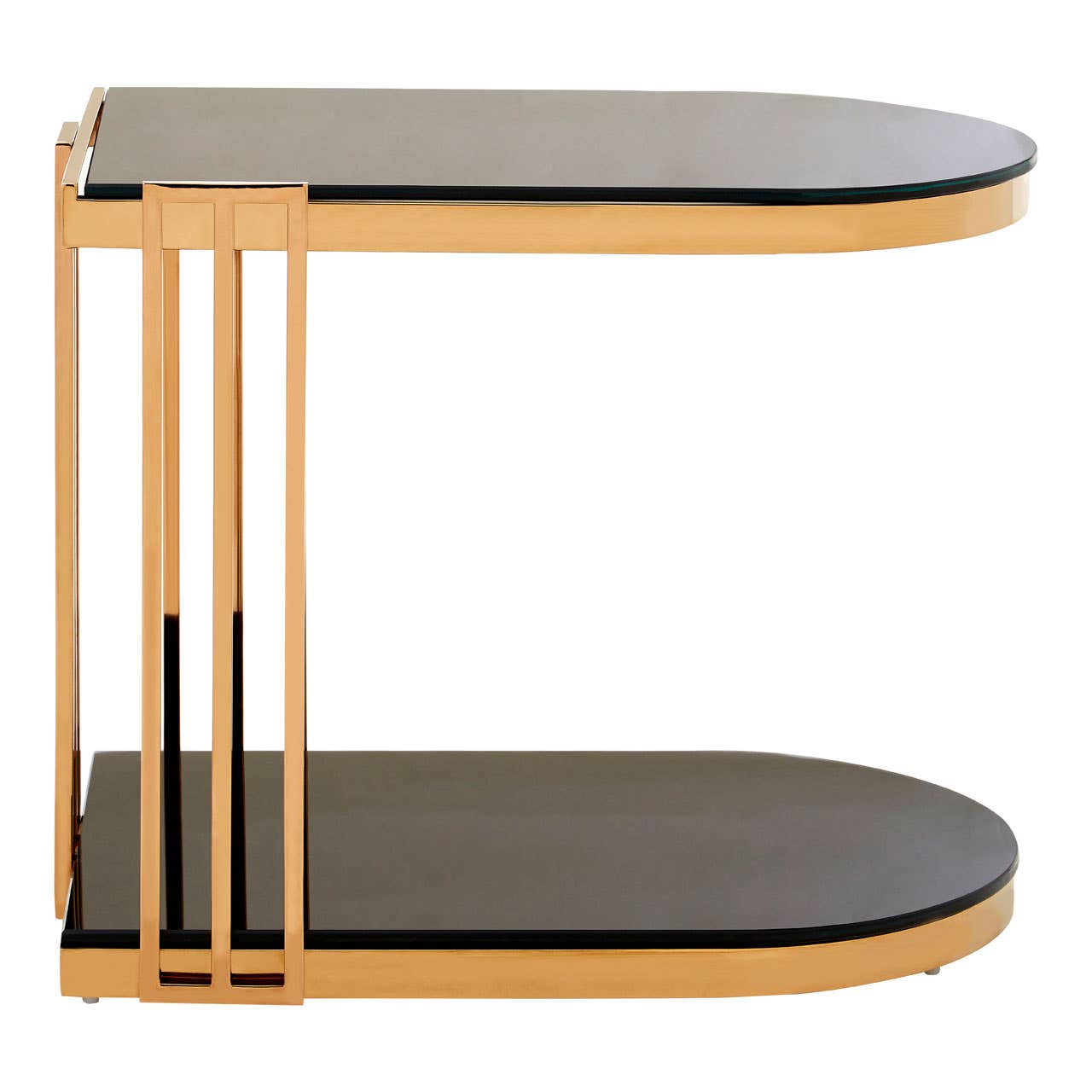 Rose Gold Glass Side Table
