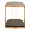 Rose Gold Glass Side Table