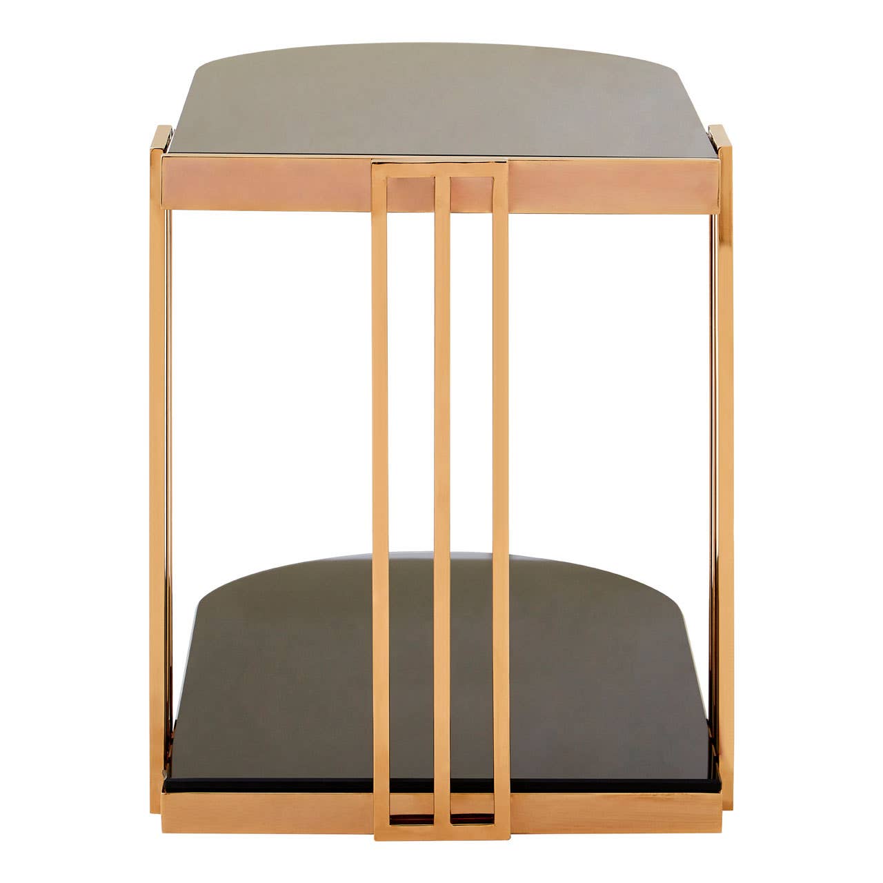 Rose Gold Glass Side Table