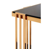 Rose Gold Glass Side Table
