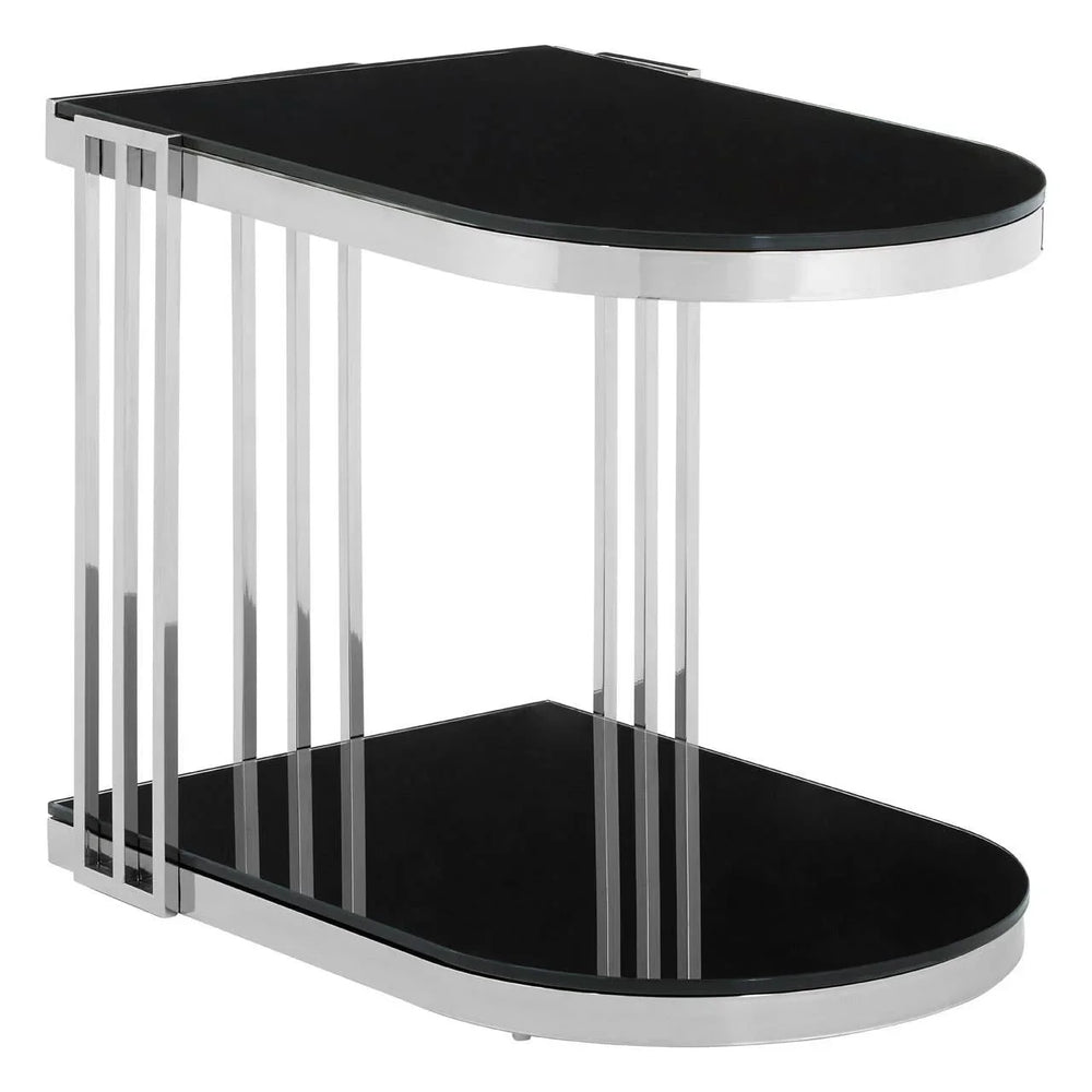Silver Glass U Side Table