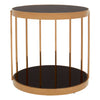 Rose Gold Glass Side Table