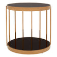 Rose Gold Glass Side Table