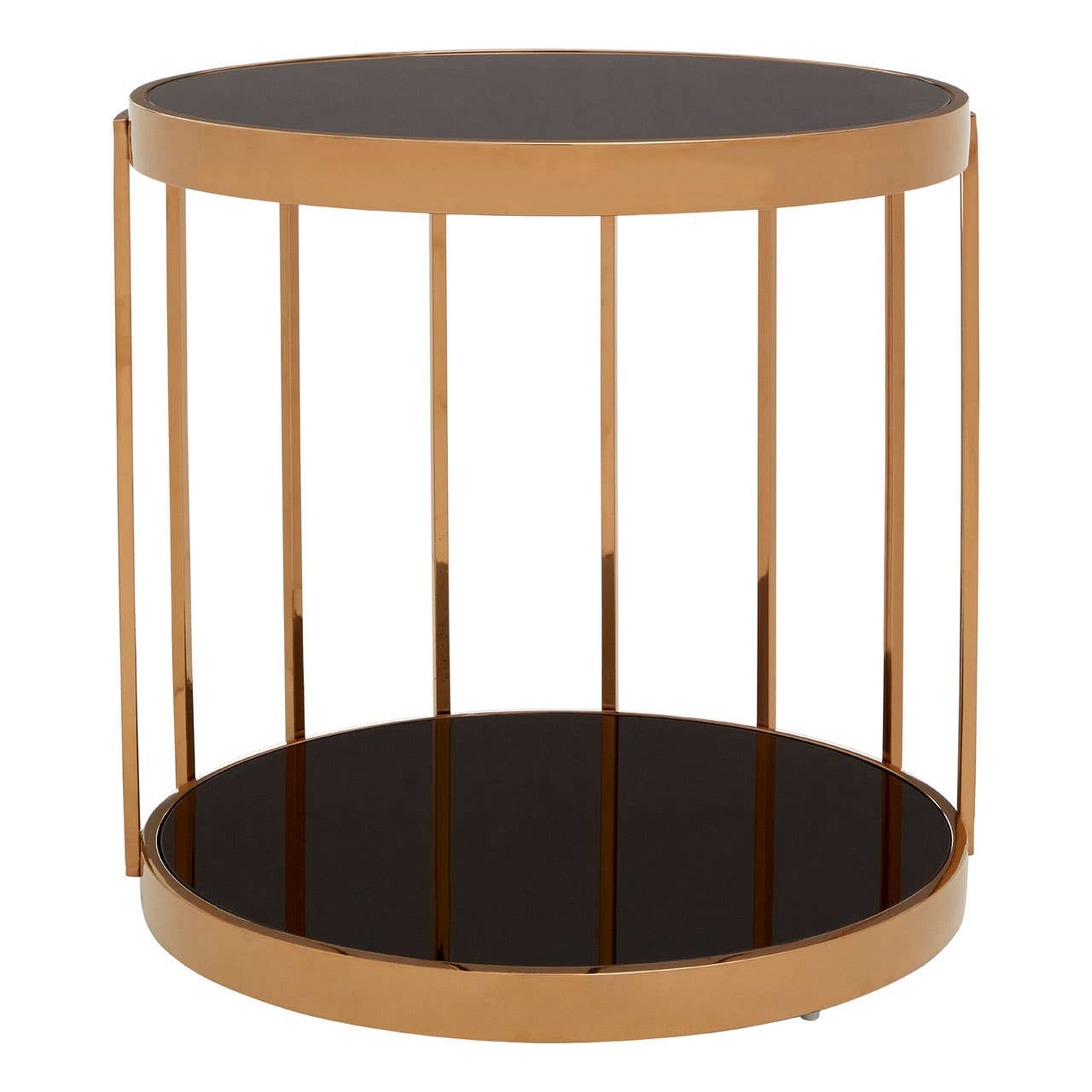 Rose Gold Glass Side Table