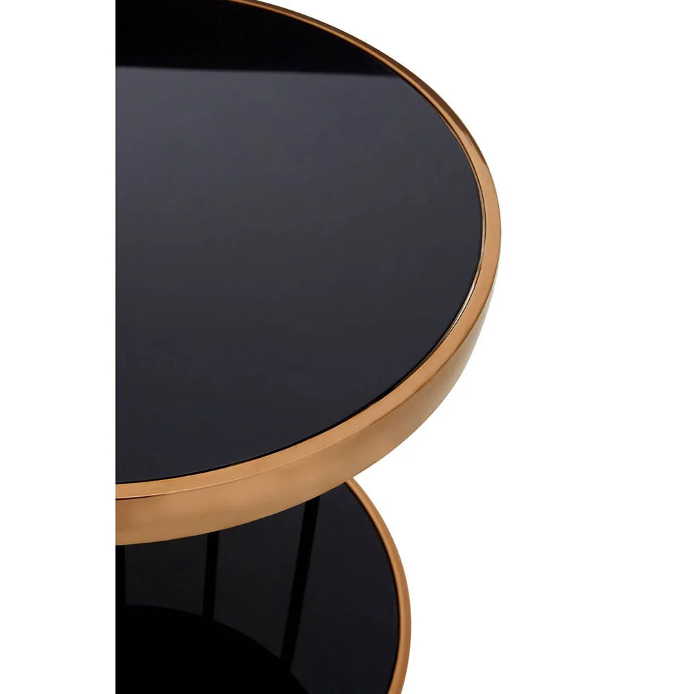 Rose Gold Glass Side Table