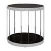 Silver Glass Modern Side Table