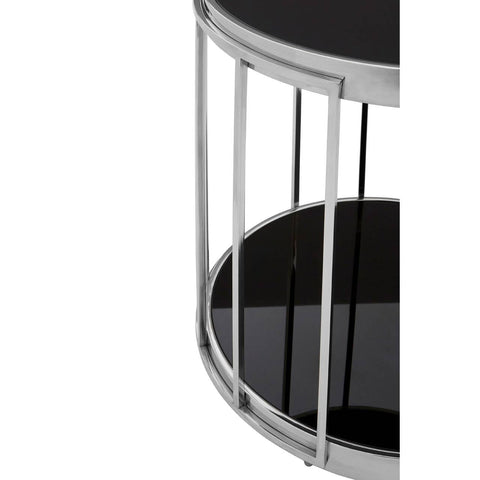 Silver Glass Modern Side Table