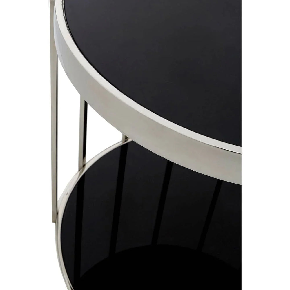 Silver Glass Modern Side Table