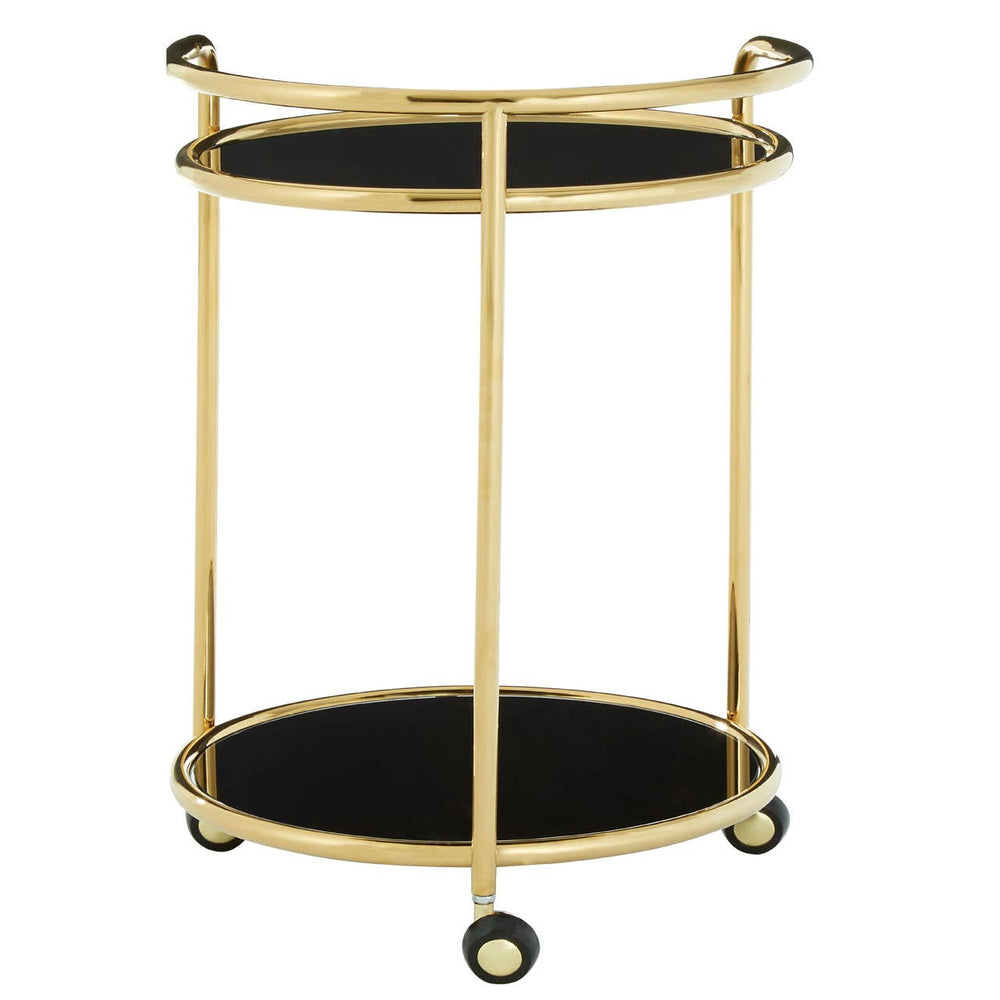 Luxe Glass Round Trolley