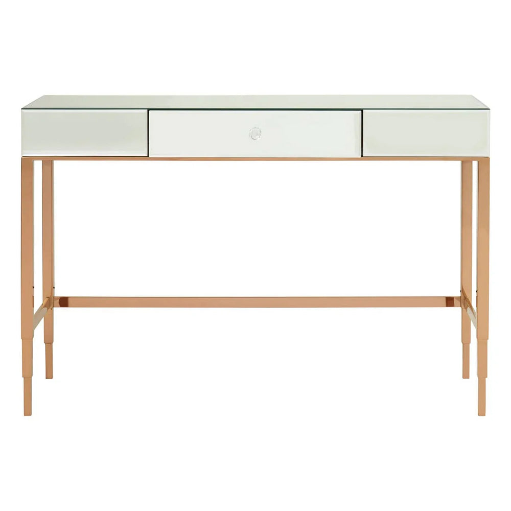Rosé Gold Mirrored Console Table