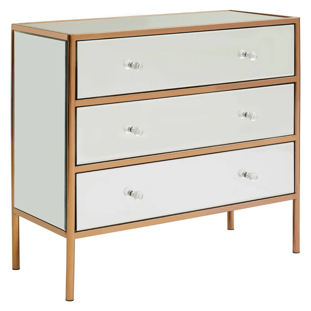 Luxe Gold Mirrored Chest