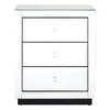 Crystal Handle Mirrored Bedside Table