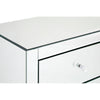 Crystal Handle Mirrored Bedside Table