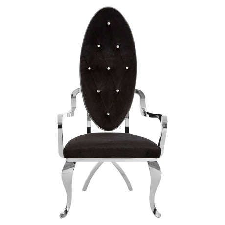 Luxe Silver Velvet Chair
