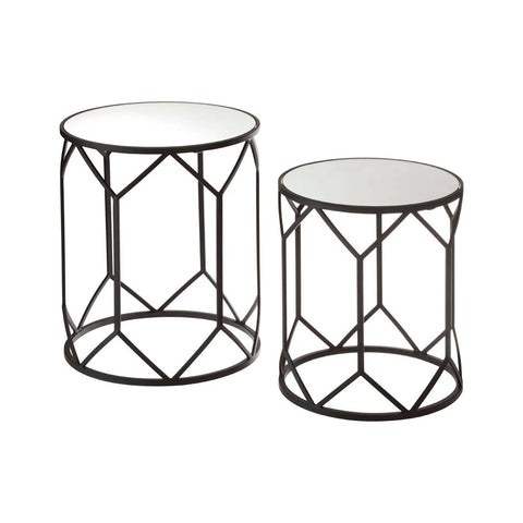 Polygon Mirror Tables Set