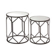 Polygon Mirror Tables Set