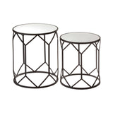 Polygon Mirror Tables Set