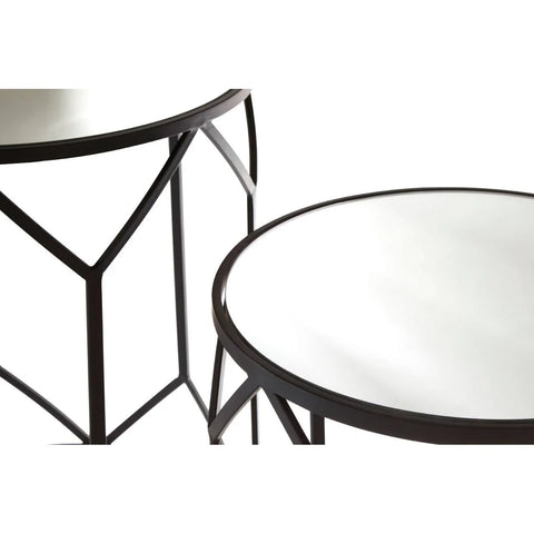 Polygon Mirror Tables Set
