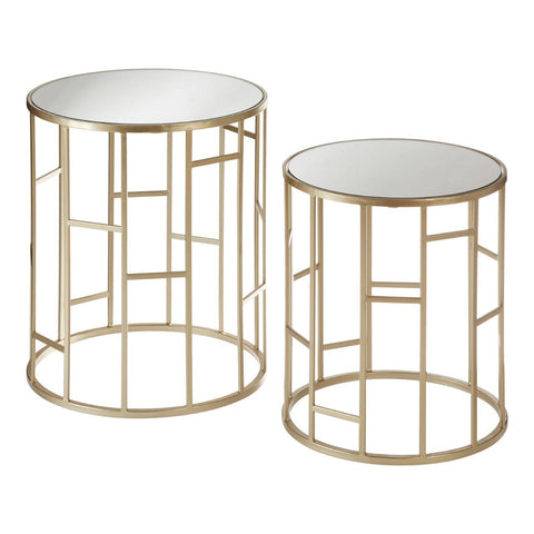 Asymmetrical Glass Frame Tables
