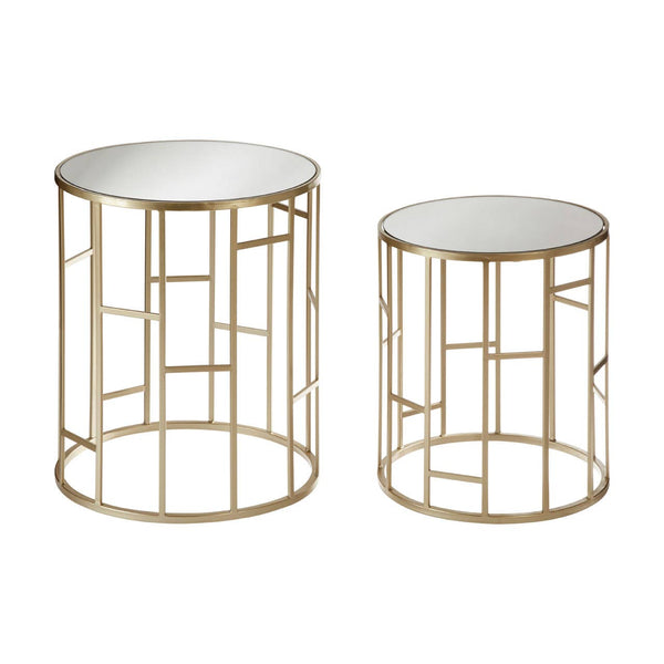 Asymmetrical Glass Frame Tables