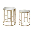Asymmetrical Glass Frame Tables