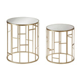 Asymmetrical Glass Frame Tables