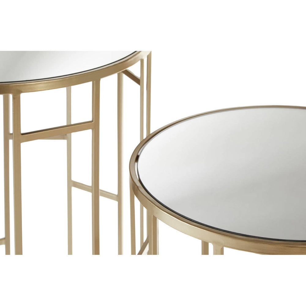 Asymmetrical Glass Frame Tables