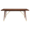 Walnut Brass Dining Table