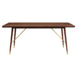 Walnut Brass Dining Table